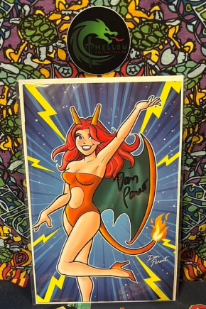 CHARIZARD CHERYL Archie Laugh #166 DAN PARENT EXCLUSIVE Cosplay Variant Signed w. COA
