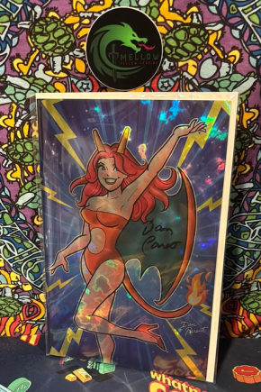 CHARIZARD CHERYL Archie Laugh #166 DAN PARENT EXCLUSIVE Cosplay Variant MAGMA FOIL Signed w. COA
